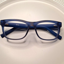 BOSS BO 0235 Brille blau Kunststoff Rechteck ...