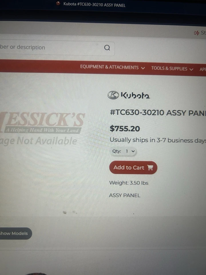 New Oem Kubota Part# TC630-30210 Dash Panel Cluster Board. Fast Shipping! - Image 4 of 4