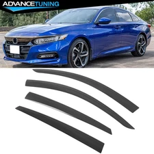 For 18-25 Honda Accord Sedan Low Profile Style Tape-On Window Visors Guards 4PCS