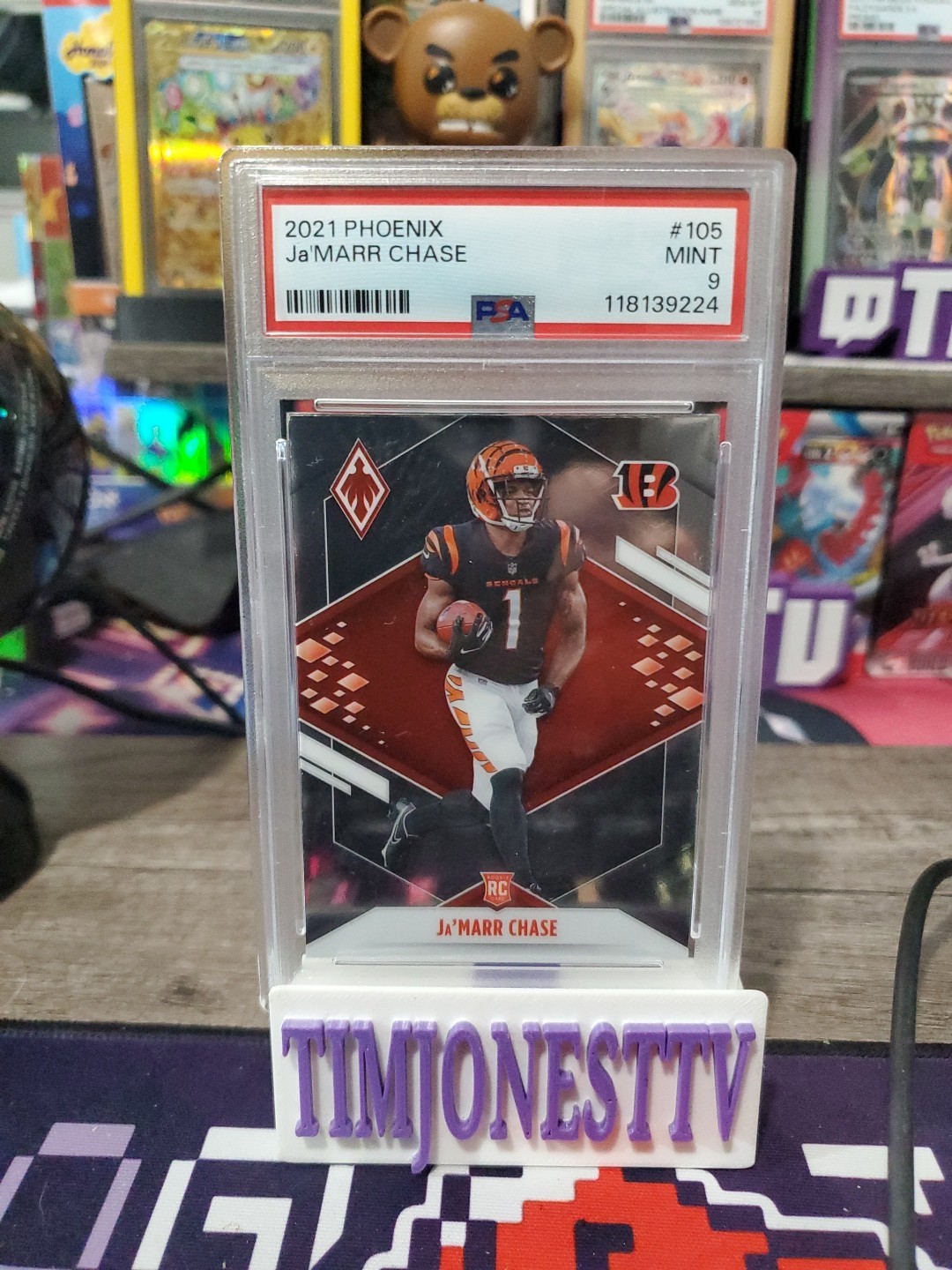 ( POP 20 ) PSA 9 2021 Panini Phoenix  Rookie Ja'Marr Chase #105 ROOKIE BENGALS