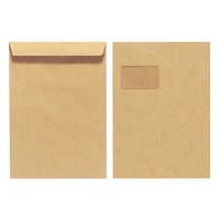 Herlitz C4 Versandtasche 90G Nassklebend Fenster Recyclingpapier Blau Engel 10Er