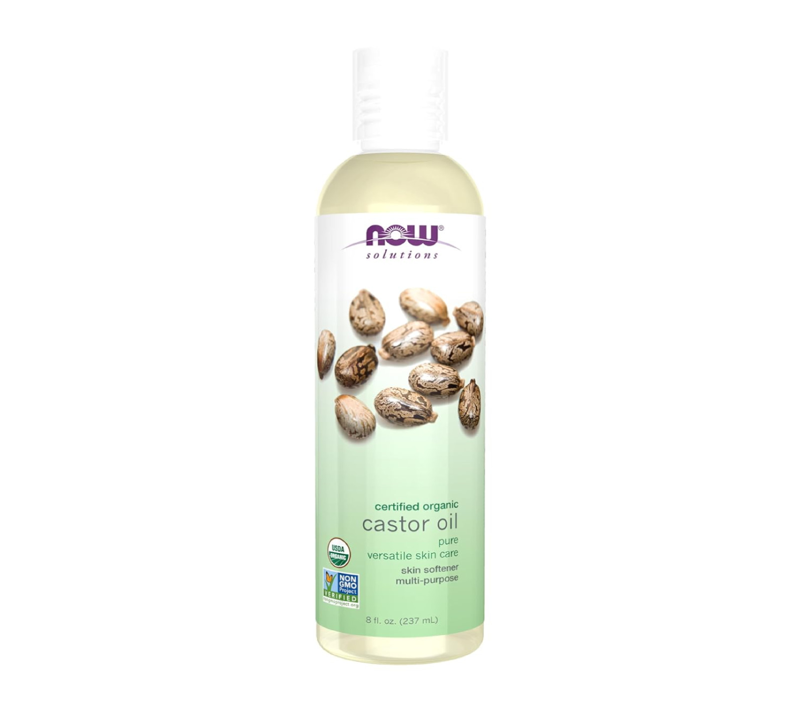 NOW Foods Solutions, Organic Castor Oil, 100% Pure Versatile Skin Care, Multi-Pu