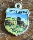 Vintage Heidelberg Germany 800 Silver Enamel Shield Souvenir Charm — photo 2