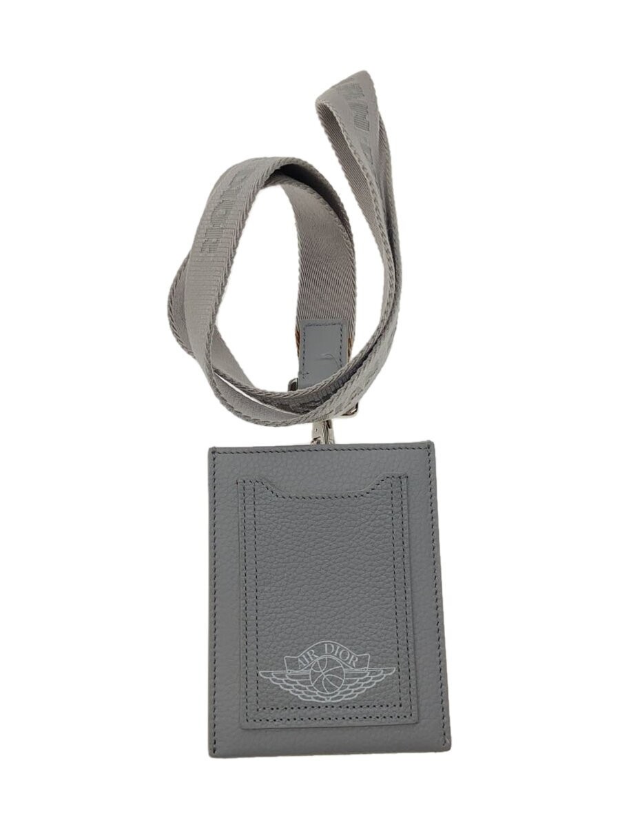 Christian Dior Gray Plain Card Case for Men 16-BO-0210