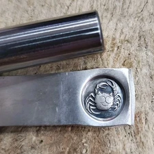 Crab Logo 3D Metal Stamp Steel Punch Tool for Jewelry Leather Silver Gold Craft