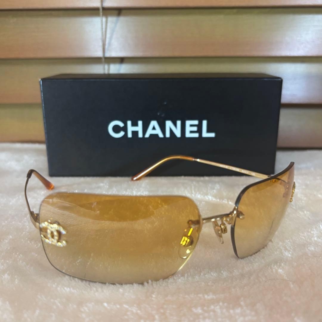 CHANEL 4017-D COCO Mark Sunglasses 62 ☐ 17 120 Gold Women | eBay