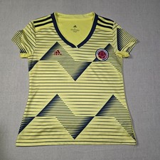 Adidas Climalite Womens 2019 Authentic Colombia National Soccer Team Size Large 