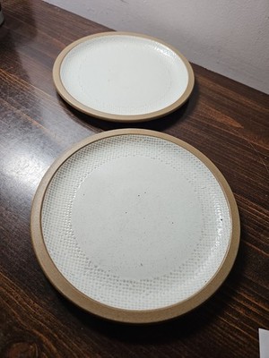 Set of 2 Midwinter Wedgwood Hopsack  7'' Bread Plate England Dotted Textured Rim 