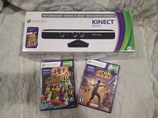 XBOX 360 Kinect Sensor with Adventures and Star Wars Games
