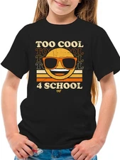 Too Cool 4 School - Retro Emoji Sunglasses Graphic Youth's T-shirt