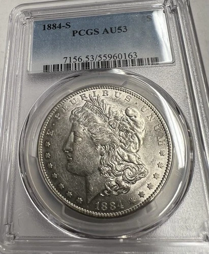 1884 S Morgan Dollar. PCGS AU53