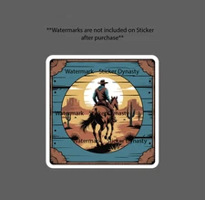 Cowboy Sticker Waterproof Decal Western Cows Horse Desert Travel Gift NEW