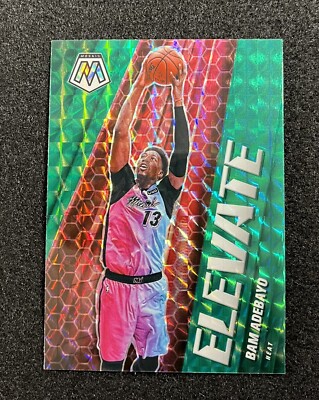 2020-2021 Panini Mosaic Bam Adebayo Elevate Green Prizm #17 Miami Heat