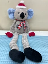 Koala Plush Winter 28" Bouncy Accordion Long Legs Arms Scarf with Santa Hat