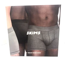 Skims Men's Boxer Briefs - 3 Pack - Large - 3" inseam - Cotton - Gunmetal Multi