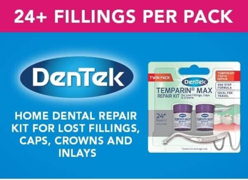 Dentek Temparin Max TWIN PACK Tooth Repair Kit for Lost Fillings, Caps & Crowns - Picture 5 of 5