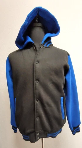 Choice Sportswear Jacket (M) Black/Blue Hood. Snap Up. Polyester - product listing photo