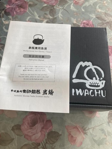 Iwachu iron kettle dual use teapot 3 type new turtle shell black 0.32L no enamel - Picture 3 of 3