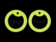 4 Yellow Glow in Dark Silicone Military Army Dog Tag Silencers Rubber Silencer