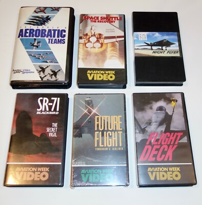 AVIATION RELATED VHS VIDEOCASSETTE LOT SR-71 BLACKBIRD, 