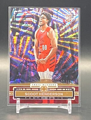2023-24 Panini Photogenic Scoot Henderson Rookie #179 Wedges #/49 Trail Blazers