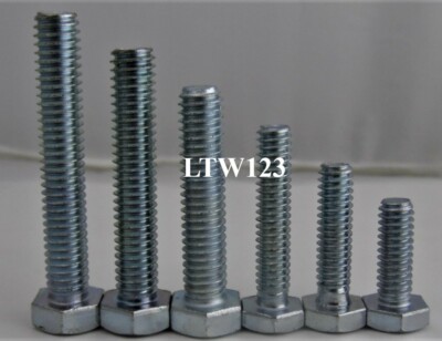 1/4'', 5/16'', & 3/8'' Coarse Hex Tap Bolt (Fully Threaded) Grade 307A 