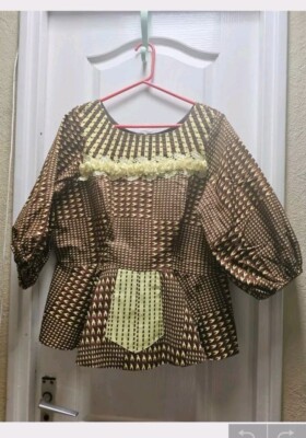 Afrikanischer Damen Woodin/Ankara langer Rock & Bluse. Komplett gefüttert. Größe 18 /20 