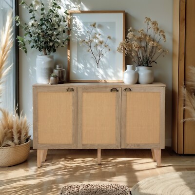 3 Doors Storage Cabinet Buffet Sideboard Decorative Cabinet Accent Cabinet NEW