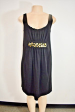 VINCE Black Wool Cocktail Beaded dress Size Small on Sale