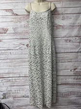 ASPEED USA Formal Dress Silver Metallic Lace Spaghetti Strap  Size 17-18 WD2-35