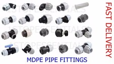 MDPE PLASTIC PIPE FITTINGS VARIOUS SIZES - 20mm , 25mm & 32mm *FAST FREE DEL*