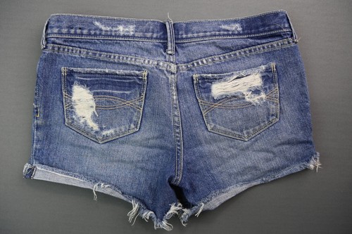 Pantalones cortos de jean para mujer Abercrombie and Fitch en apuros 14 juniors (cintura 29) - Imagen 4 de 4