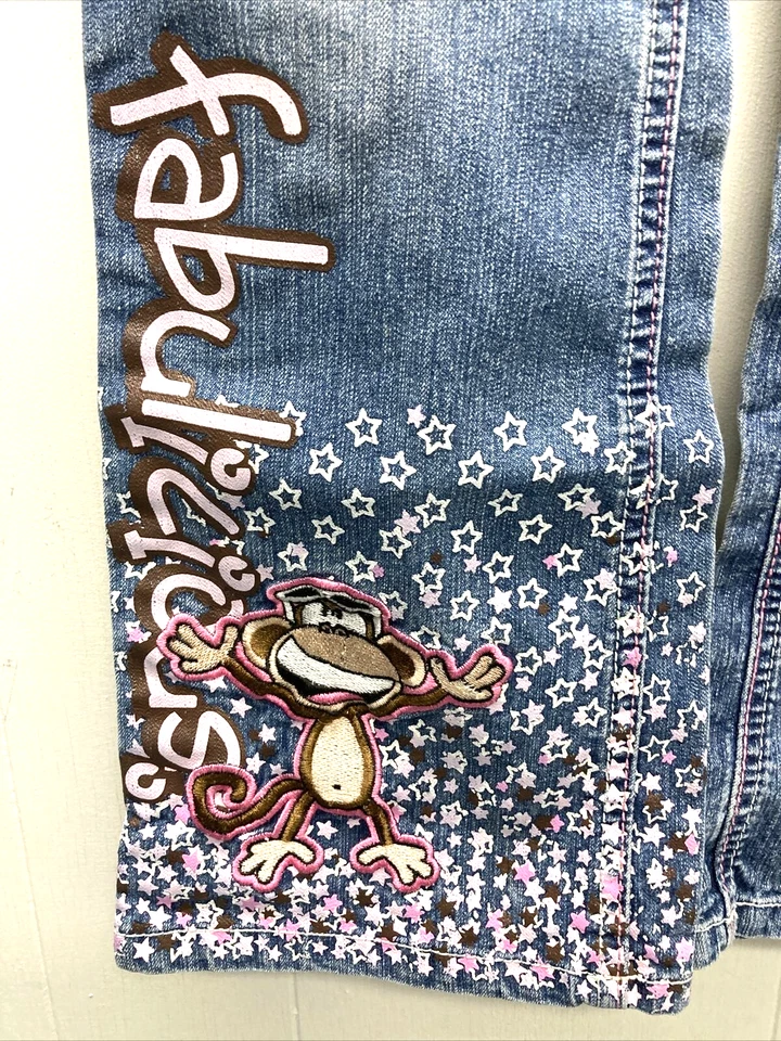 Jeans feminino Bobby Jack "Bobbylicious" azul denim flare - elástico - Tamanho 10 - Imagem 2 de 4