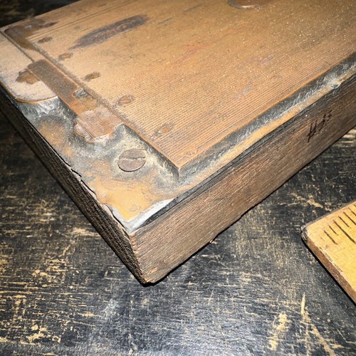 Vintage (Druckblock) Baumwollspinnerei Maschine. Tolle Details! Kupfergesicht - Bild 8 von 15