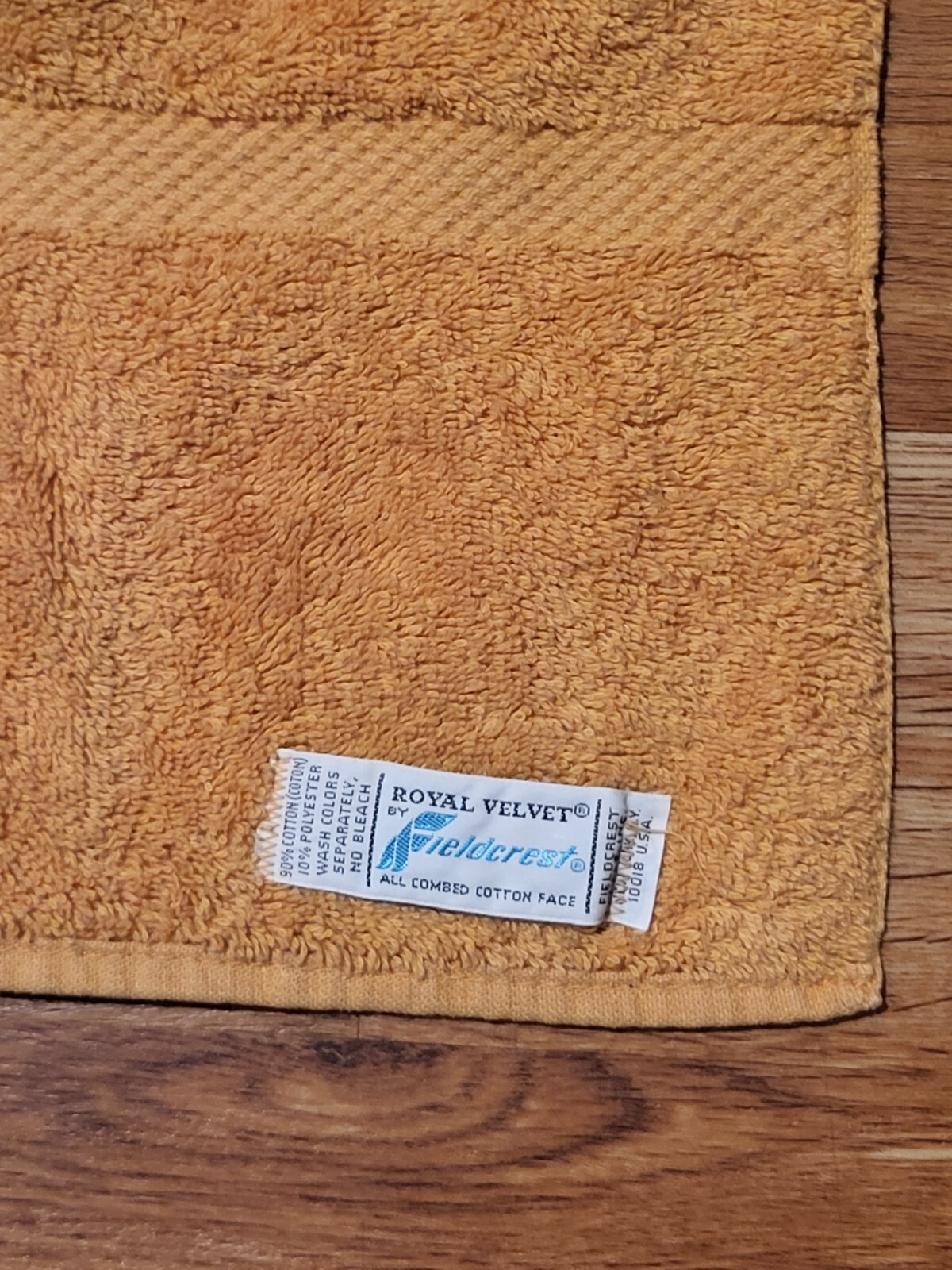 Vintage Royal Velvet By Fieldcrest Gold Yellow Large Oversize Neach Towel USA
