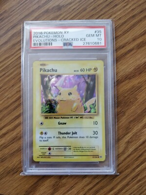 Pokemon Trading Card Game Pokemon Xy Evolutions Pikachu 35 108 Cracked Ice Holo Foil Labaguettepattaya Com