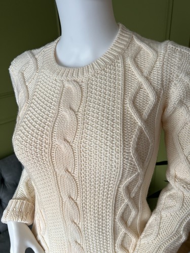 Theory cable-knit 100% Wool Jumper Size UK 8 - Picture 3 of 8