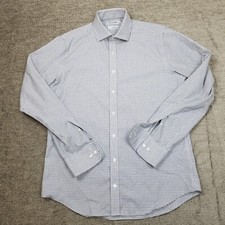 Twillory Shirt Mens 15.5 34 35 Safe Cotton Non Iron Button Plaid Tailored Fit
