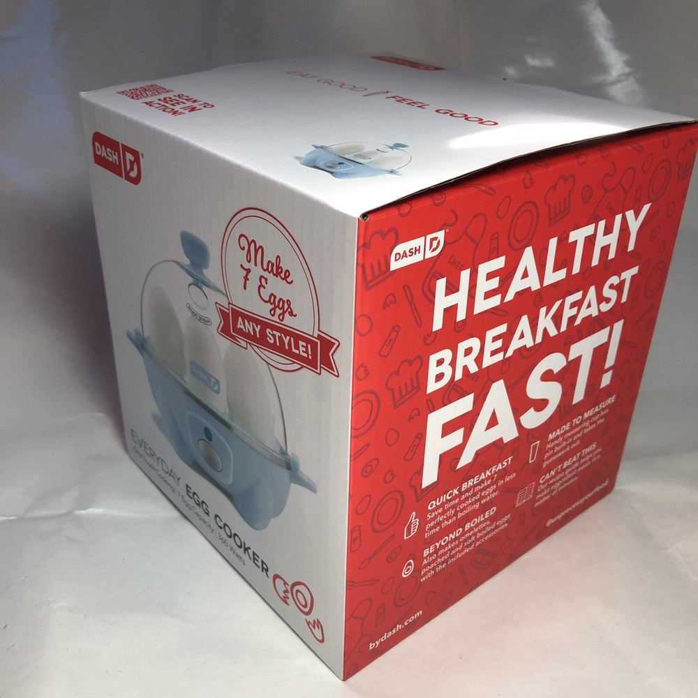 DASH Rapid Egg Cooker 7-Capacity 360W Blue for Hard Soft Boiled Poached Eggs