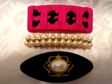 Set of 3 Vintage Barrettes