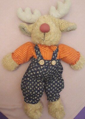 NR°56 Teddy ELCH Jungen RED EDITION DEKO Ladenrestposten! 1.Artikel auf 1.Foto