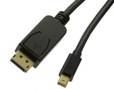 Mini DisplayPort to DisplayPort Cable Male/Male 32AWG GoldPlated HD 6ft