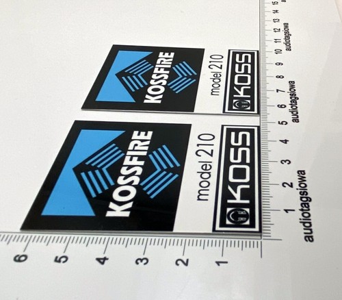 Koss Kossfire 210 Speaker Badge Logo Emblem Pair - Picture 3 of 5