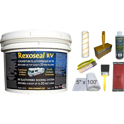 Rexoseal RV Liquid Rubber Roofing System - Waterproofing RV Roof Coating Sealant