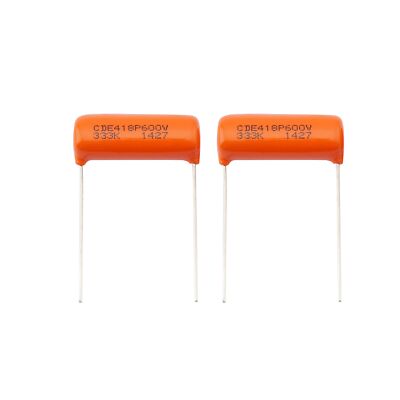 CDE 2Pcs Sprague Guitar Bass Orange Drop Capacitor Tone .033uF 418P 333K 600V