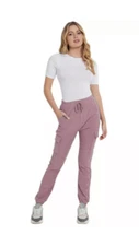 Women Ladies Rose Pink Cargo Combat Trousers Casual Wear Pocket Sports Joggers