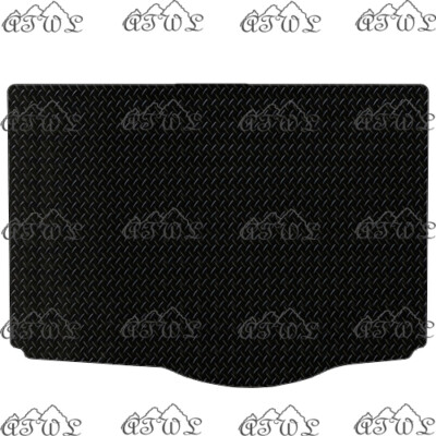 FITS FIAT GRANDE PUNTO BOOT 2005 TO 2018 TAILORED BLACK RUBBER CAR BOOT MAT
