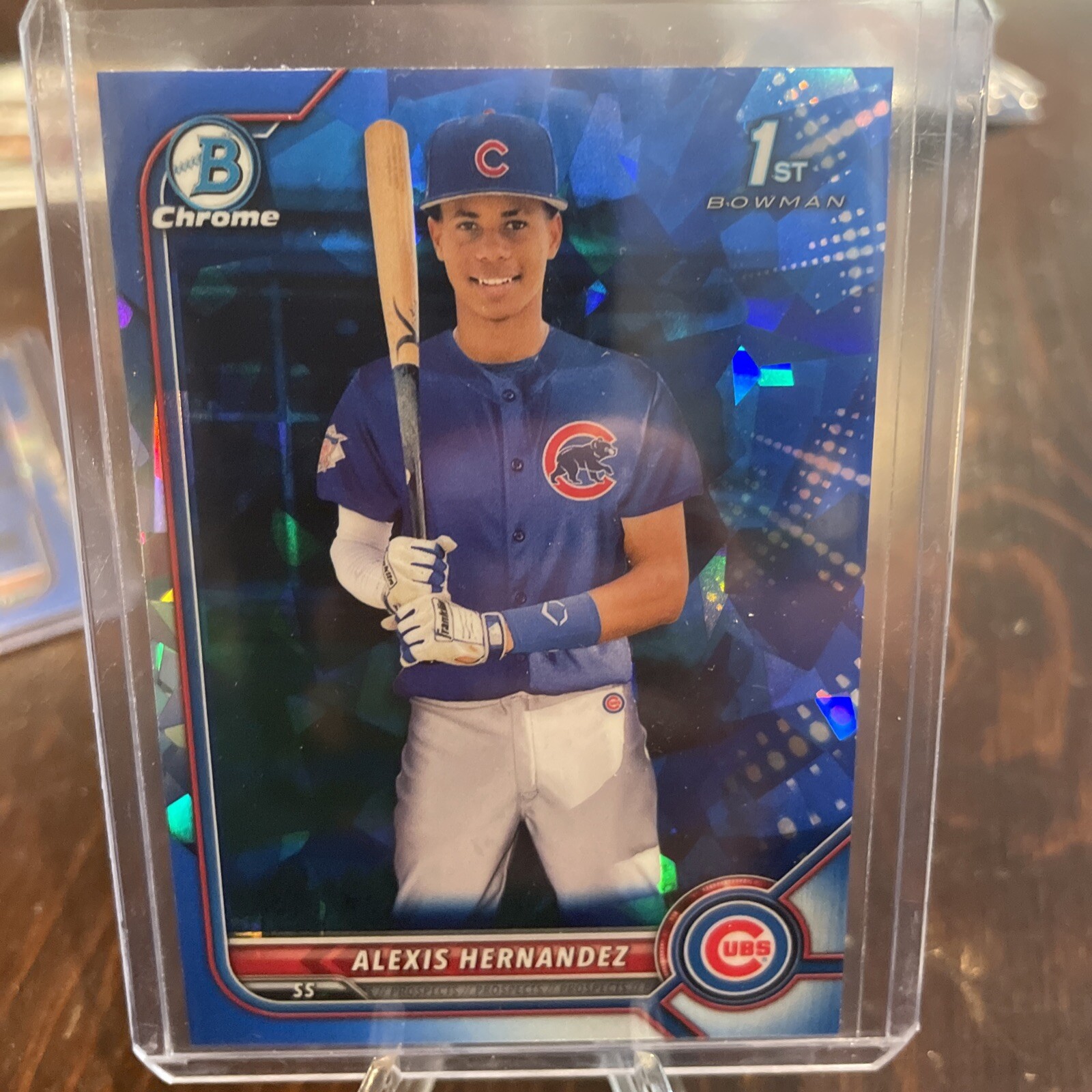2022 Bowman Chrome Sapphire Alexis Hernandez BCP-172 Prospect Rookie Rangers