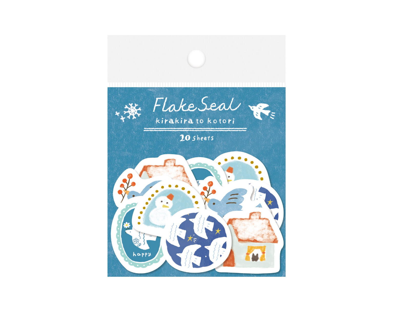 Kirakira to Kotori Bird Flake Seal cartoon scrapbooking planner sticker flakes