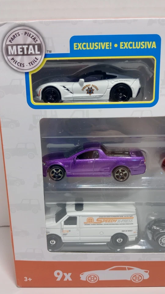  Matchbox Set Holden Ute C7 Corvette Cuda Bronco Viper Helicopter Van 9 Car Set - Image 2 of 4